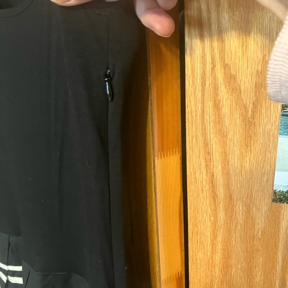 Dkny Black and Striped Fit and Flare Midi Dress with pockets Size 4 Chic and Fun - Picture 4 of 11